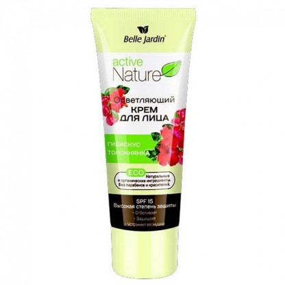 Отбеливающий крем для лица с гибискусом и толокнянкой Belle Jardin Active Nature Eco SPF15