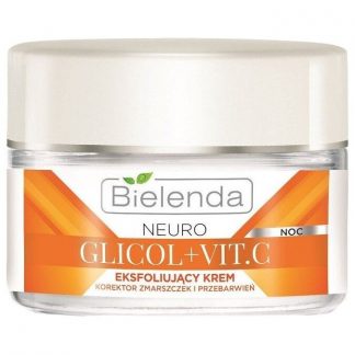 Bielenda Neuro Glicol+Vit.C Отшелушивающий крем корректор морщин и пигментных пятен, ночной для лица, 50 мл