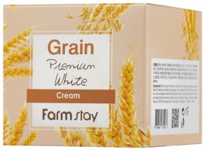 Farmstay Grain Premium White Cream осветляющий крем для лица с маслом ростков пшеницы 100 г