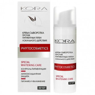 Kora Phytocosmetics Крем-сыворотка против пигментных пятен локального действия