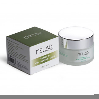 MELAO Tea Tree Oil Acne Treatment Cream Balance Water And oil Shrinking Pores Moisturizing Cream для лица с натуральным маслом чайного дерева "Антиакне" (для проблемной кожи), 30g