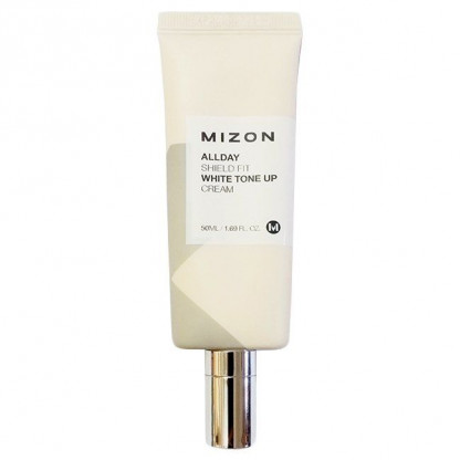 Mizon Allday shield fit white Tone up cream Отбеливающий увлажняющий крем для лица