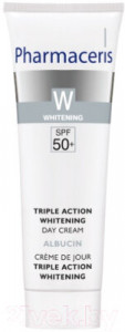 Интенсивный осветляющий крем тройного действия Pharmaceris W Albucin Triple Action Skin Lightening Cream SPF 50+