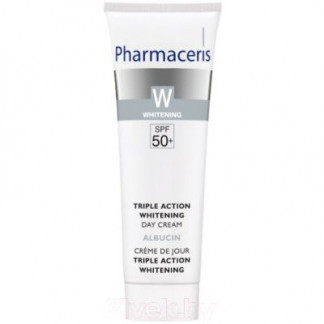 Интенсивный осветляющий крем тройного действия Pharmaceris W Albucin Triple Action Skin Lightening Cream SPF 50+