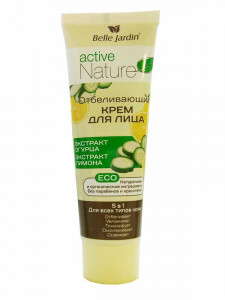 Крем отбеливающий Belle Jardin Active Nature с экстрактом лимона и огурца