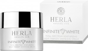 Крем HERLA INFINITE WHITE total spectrum moisturizing night therapy whitening cream, 50 мл