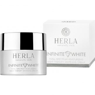 Крем HERLA INFINITE WHITE total spectrum moisturizing night therapy whitening cream, 50 мл