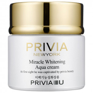 PRIVIA Антивозрастной осветляющий ночной крем-маска Miracle Whitening Aqua Cream, 80 мл