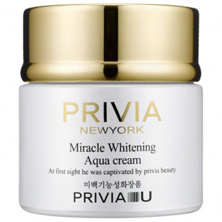 PRIVIA Антивозрастной осветляющий ночной крем-маска Miracle Whitening Aqua Cream, 80 мл