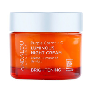 Andalou Naturals Brightening Purple Carrot + C Luminous Night Cream Крем Ночной осветляющий для лица, 50 мл