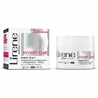 Отбеливающий крем для лица 3 в 1 Lirene Whitening 3 in 1 Day & Night Cream SPF 25