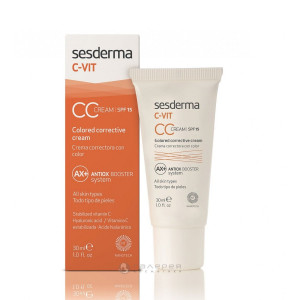 Крем-корректор SesDerma CC крем C-Vit SPF 15 с витамином С, 30 мл