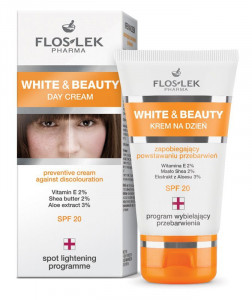 Дневной крем для профилактики пигментации Floslek White & Beauty Peventive Day Cream against Discolouration SPF 20